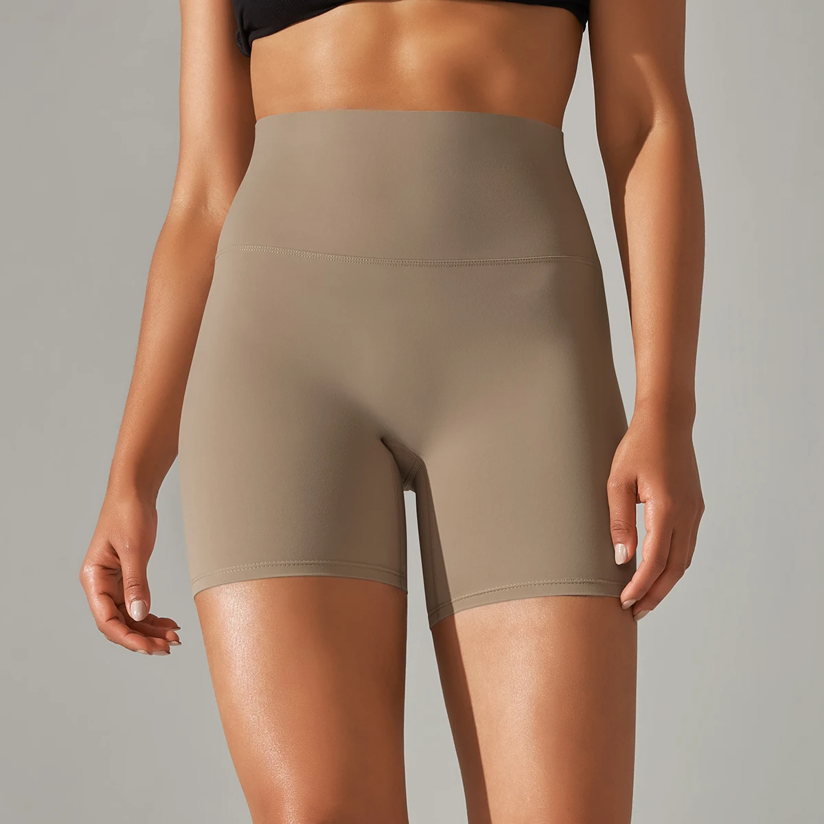 High-Waisted Seamless Yoga Shorts - Breathable Workout & Cycling Shorts for Women – Bild 8