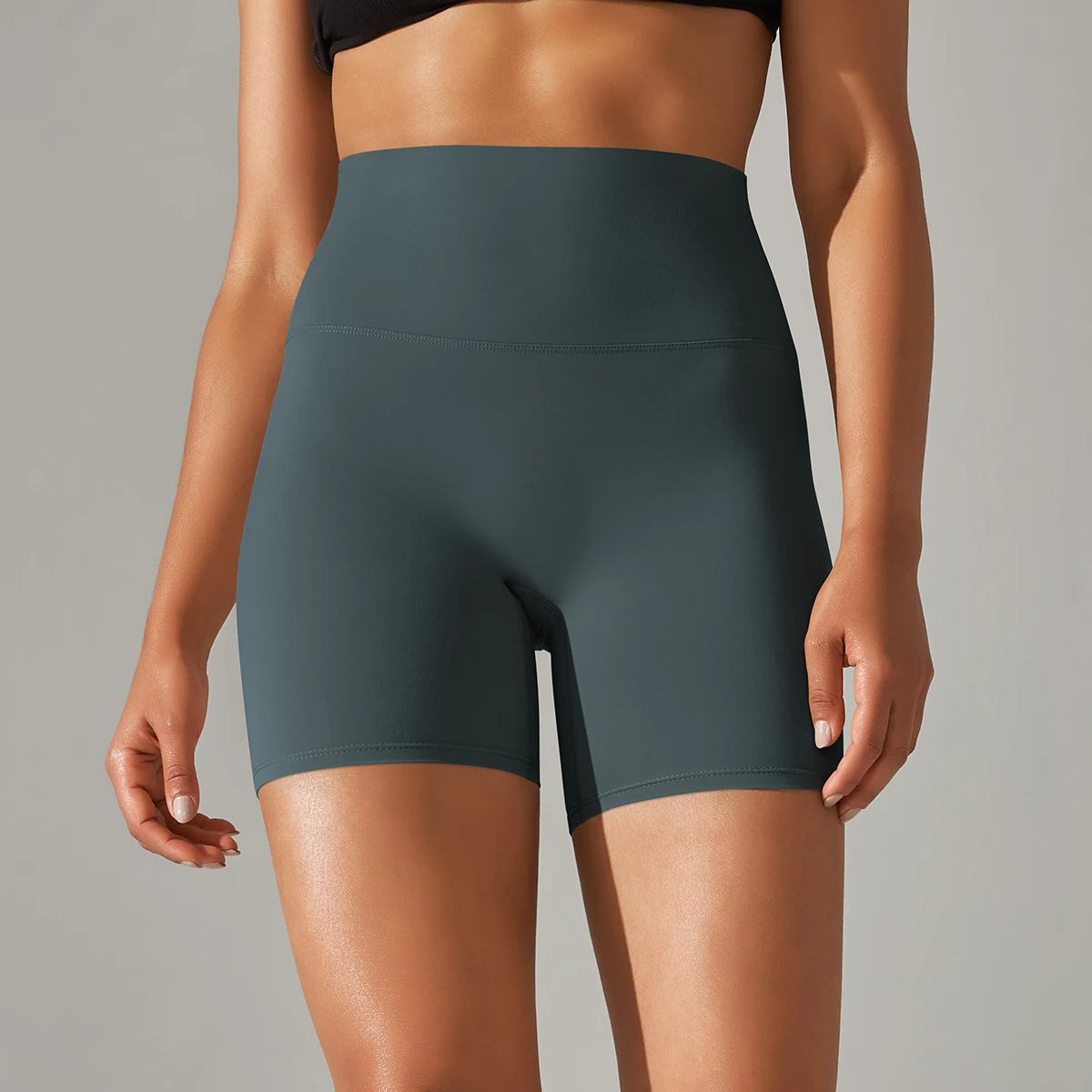 High-Waisted Seamless Yoga Shorts - Breathable Workout & Cycling Shorts for Women – Bild 5