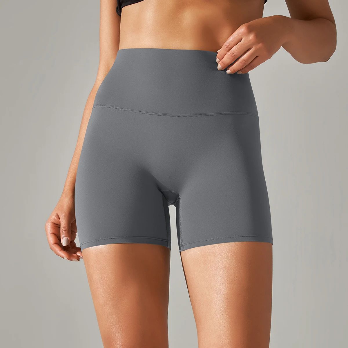 High-Waisted Seamless Yoga Shorts - Breathable Workout & Cycling Shorts for Women – Bild 7
