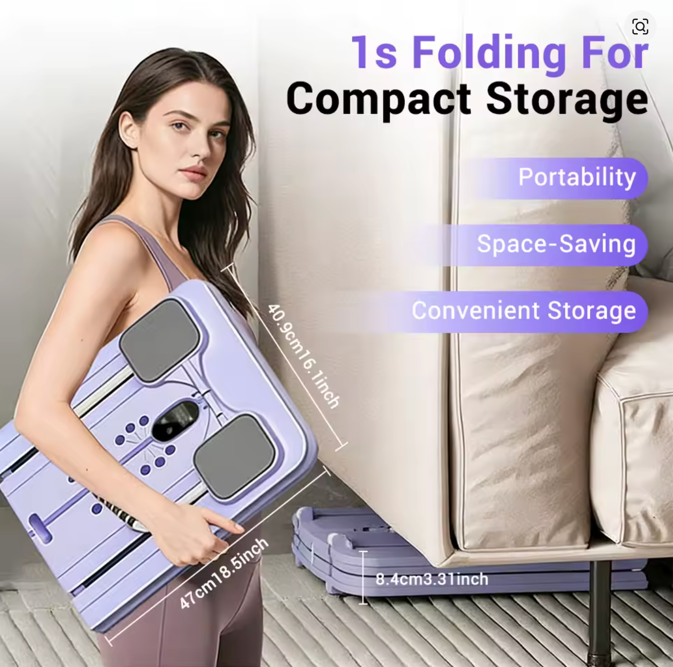 Compact Plank Training Board with Foldable Closure & Detachable Resistance Bands, Multifunctional Abdominal Trainer for Waist, Legs & Arms for Strengthening and Shaping - Image 6