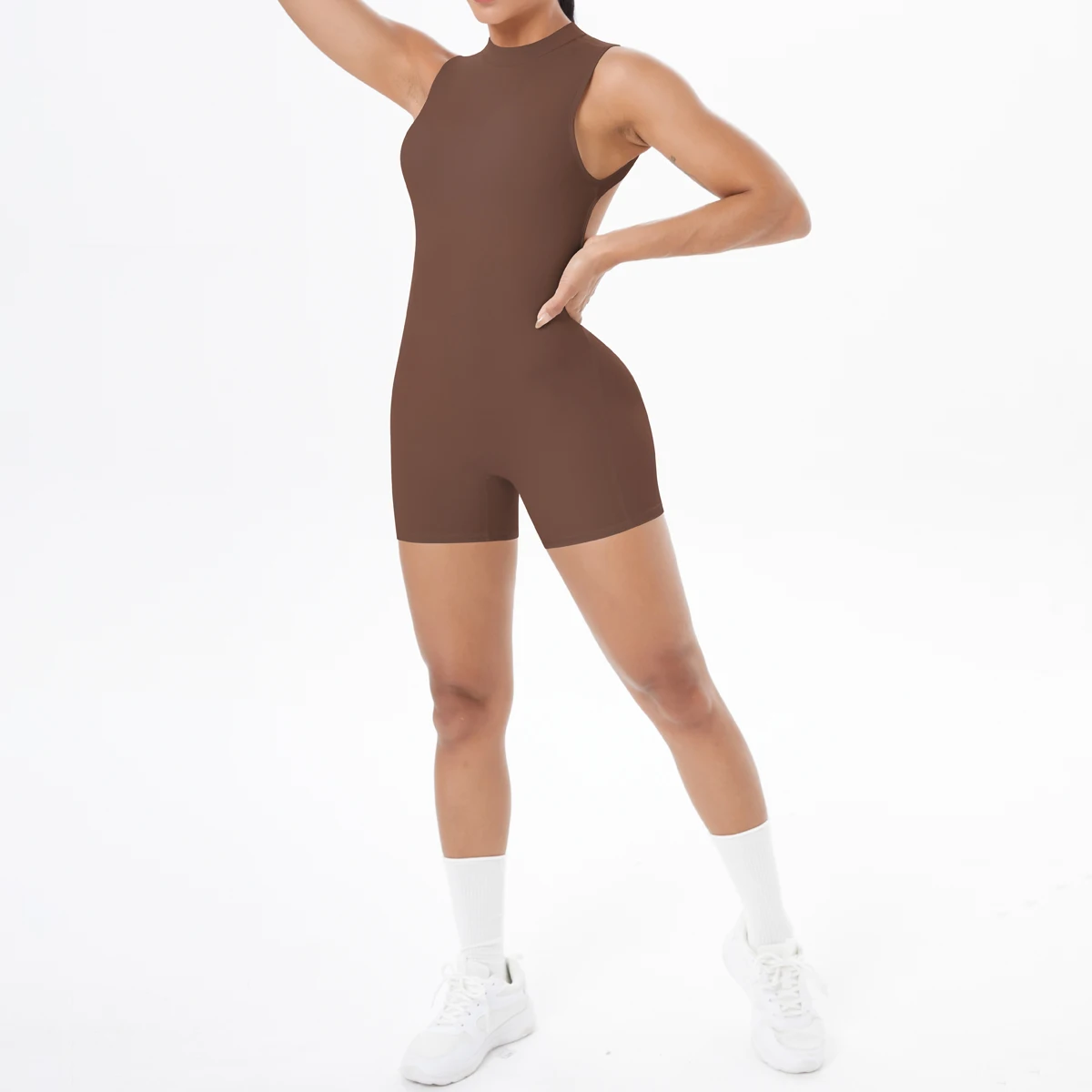 Backless Cutout Yoga Jumpsuit – Sleeveless Sculpting Bodysuit for Women – Bild 5