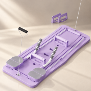 Pilates Board Glide – 4-in-1 Core Sliding Trainer with Resistance Bands, Knee Mat & Handles for Abs, Legs & Waist.