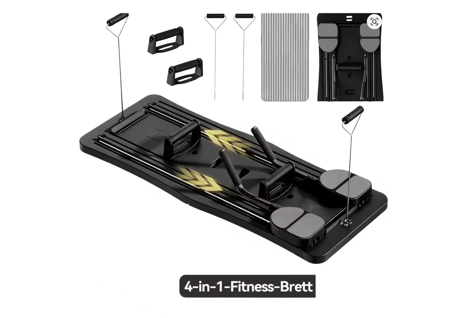 Pilates Board Glide – 4-in-1 Core Sliding Trainer with Resistance Bands, Knee Mat & Handles for Abs, Legs & Waist. - Image 7