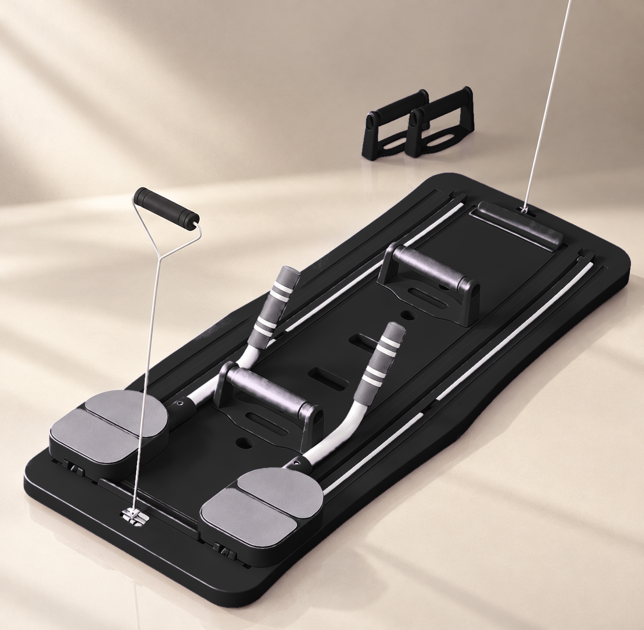 Pilates Board Glide – 4-in-1 Core Sliding Trainer with Resistance Bands, Knee Mat & Handles for Abs, Legs & Waist. - Image 8