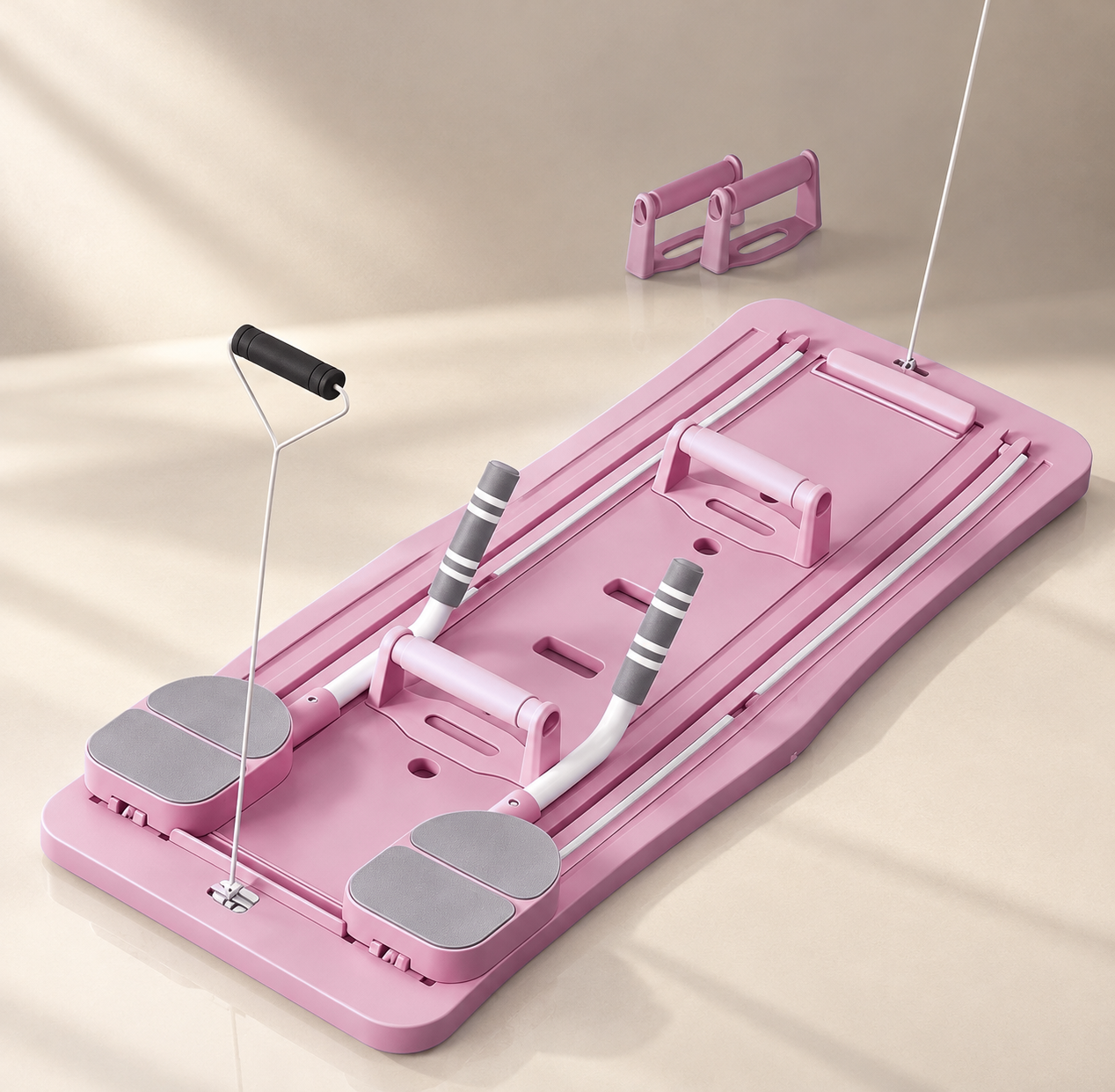 Pilates Board Glide – 4-in-1 Core Sliding Trainer with Resistance Bands, Knee Mat & Handles for Abs, Legs & Waist. - Image 9